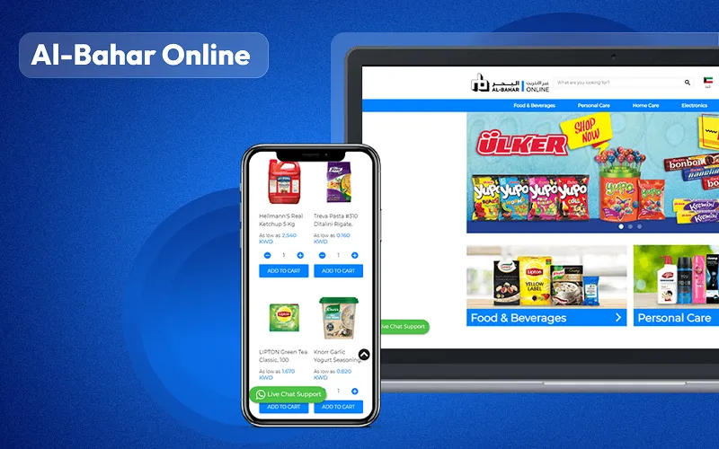 Al-Bahar Online mobile app built with SimiCart