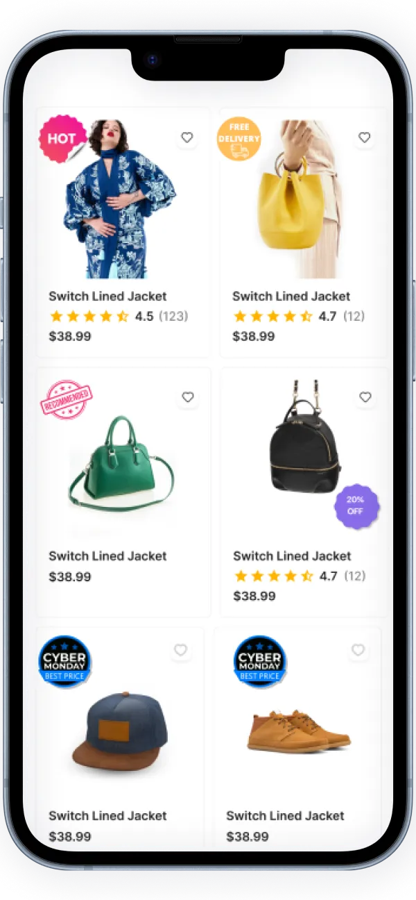 SimiCart demo app screen 2