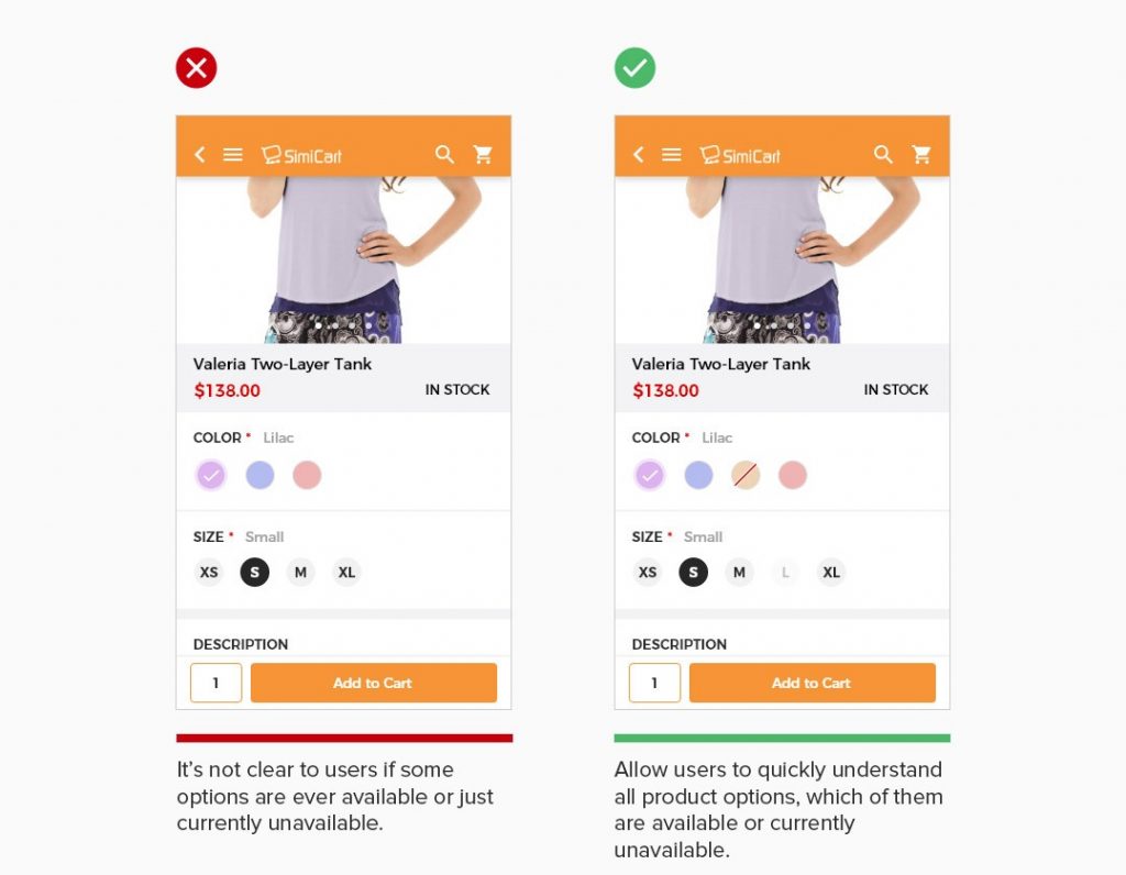 Provide full product options