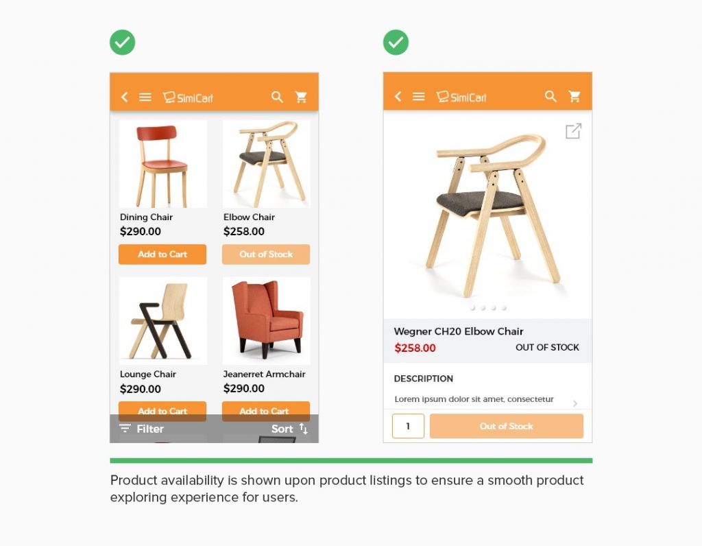Show stock availability on product listings