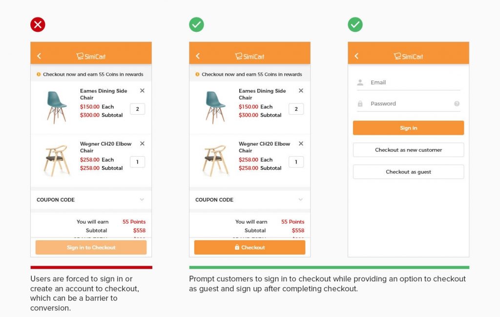 Allow users to checkout as guest