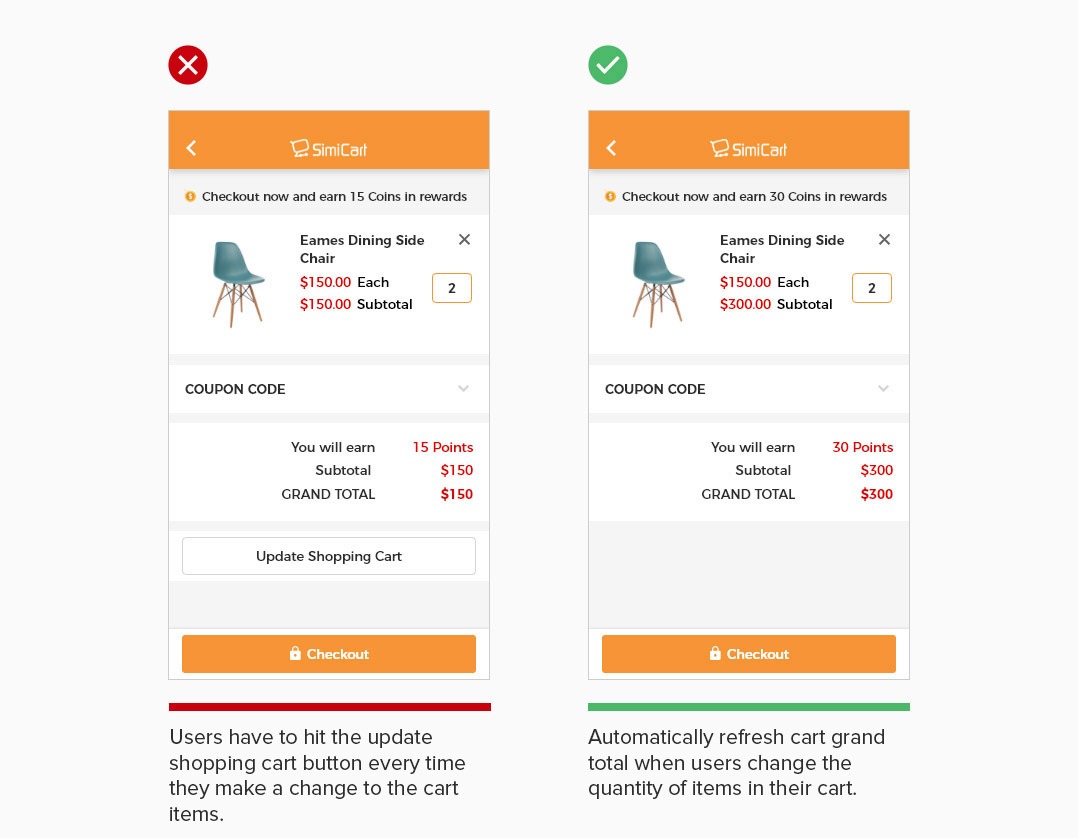 The Ultimate Guide to Mobile App Design Chapter 4 Shopping Cart SimiCart