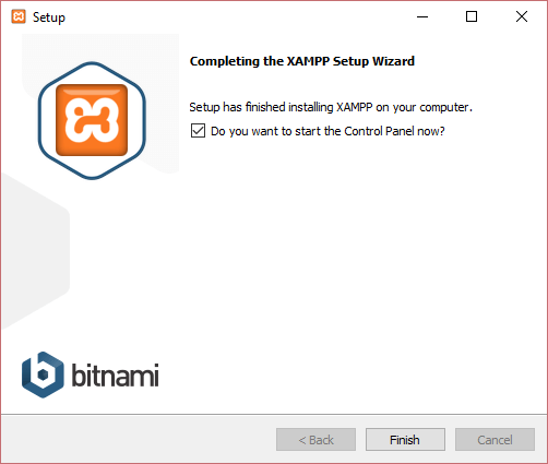 xampp setup finish