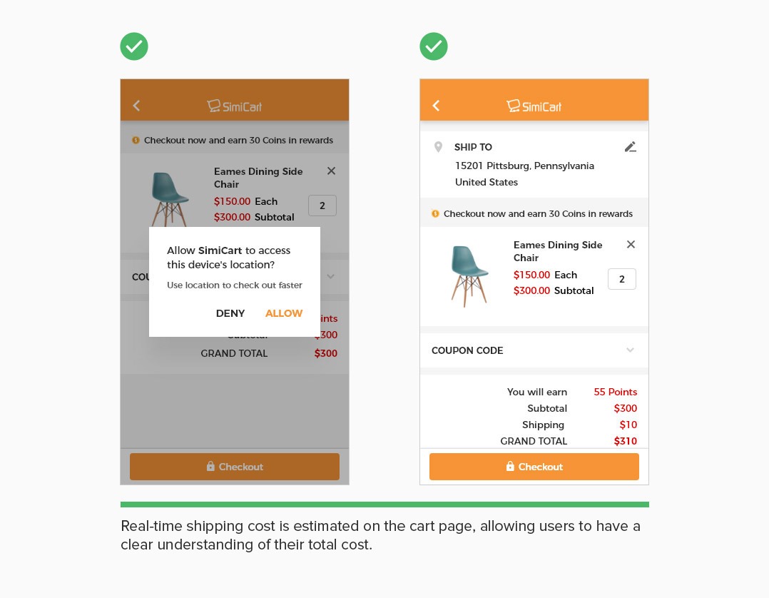 The Ultimate Guide to Mobile App Design Chapter 4 Shopping Cart SimiCart