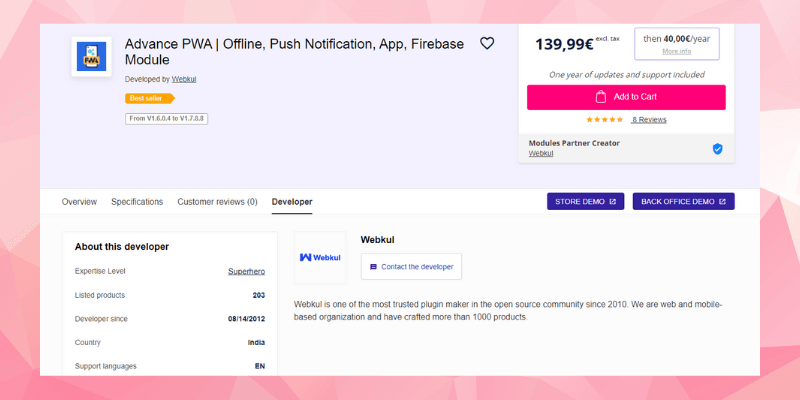 Advance PWA by Webkul