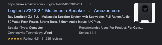 Amazon eCommerce title example
