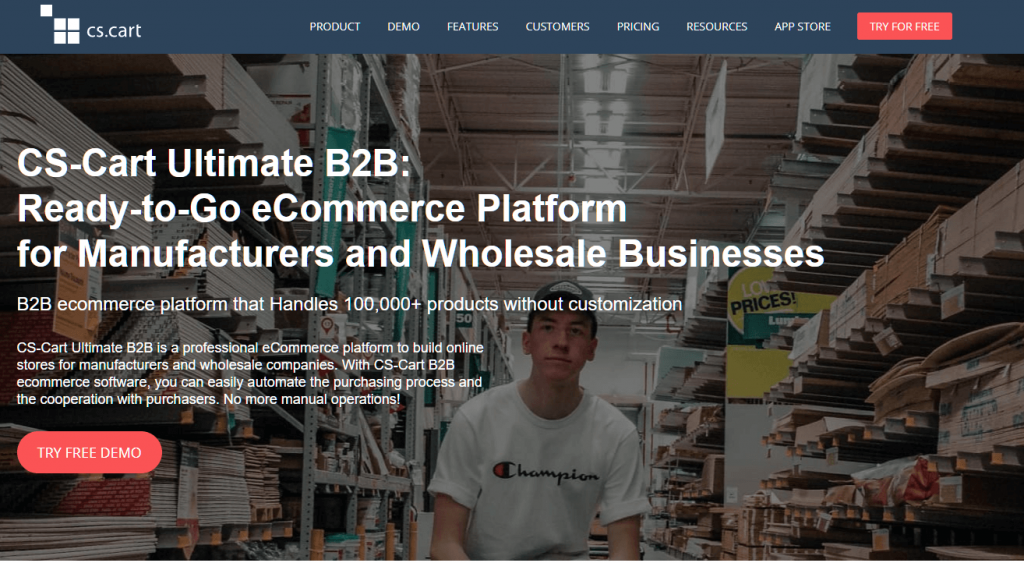 CS-Cart B2B ecommerce platform