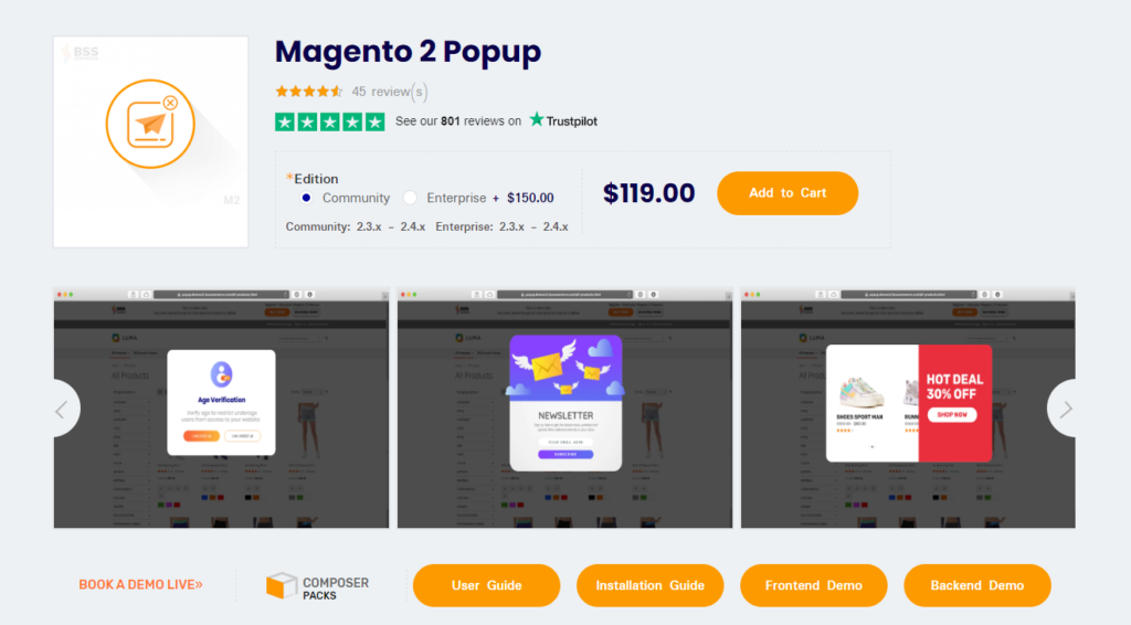 BSS Commerce: Magento 2 Popup