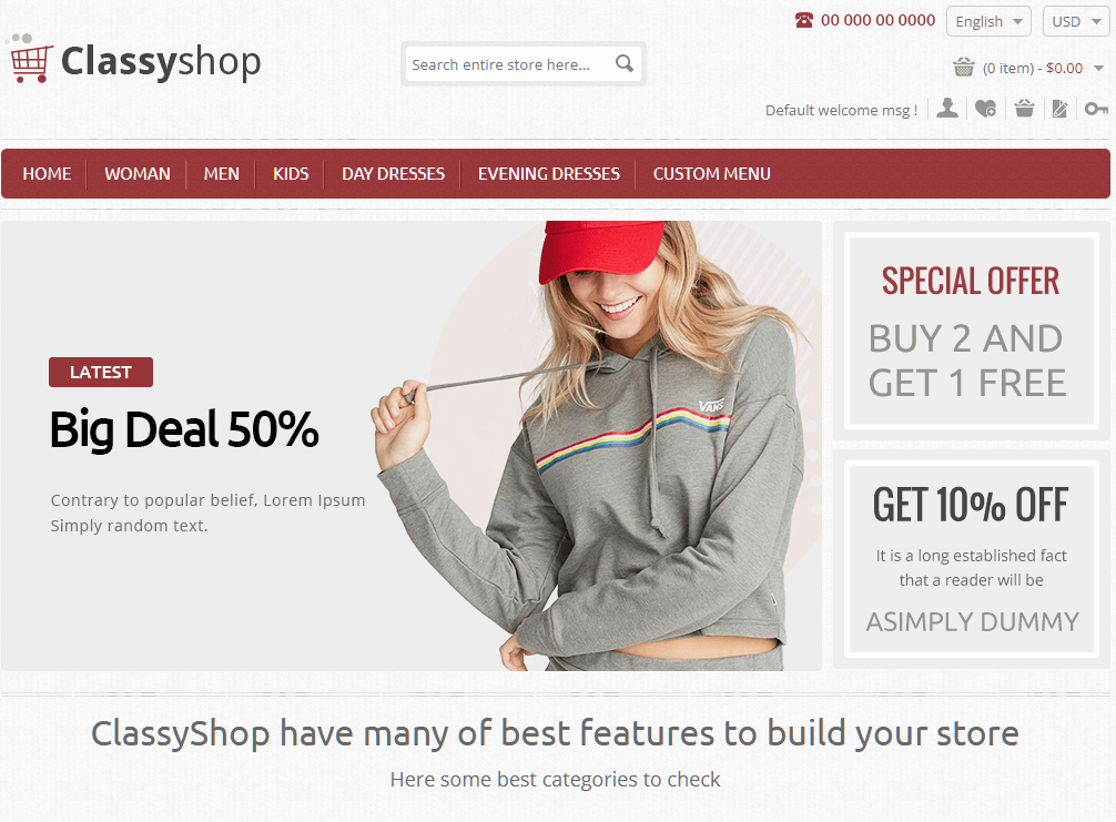 Ecommerce website theme