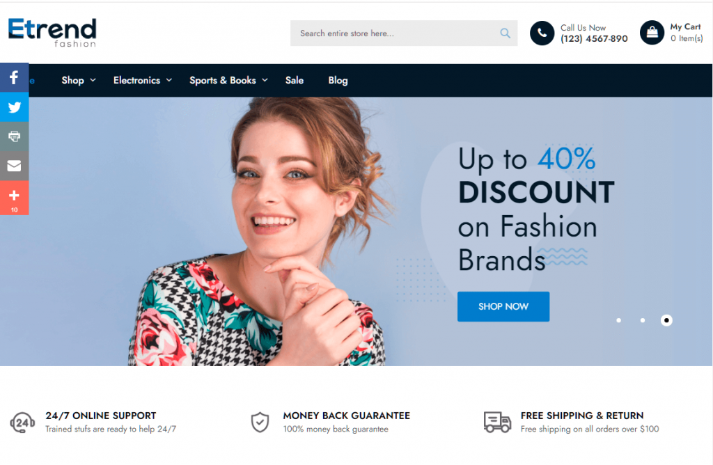 Etrend magento 2 free theme