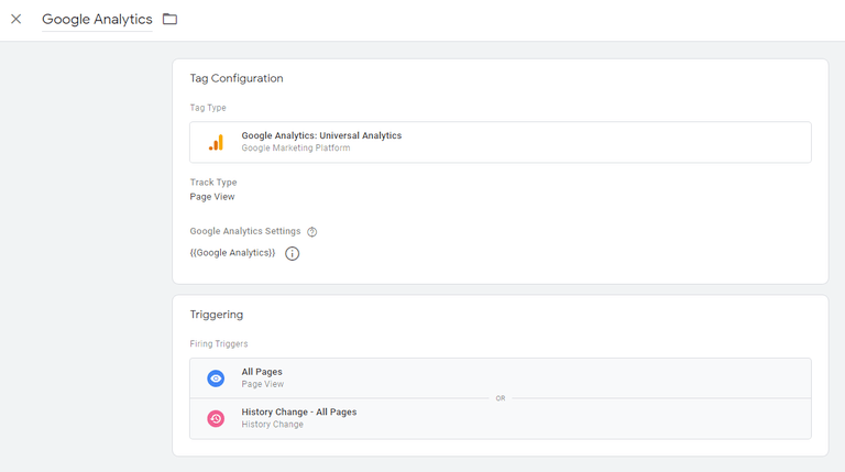 Google Analytics Configuration tag