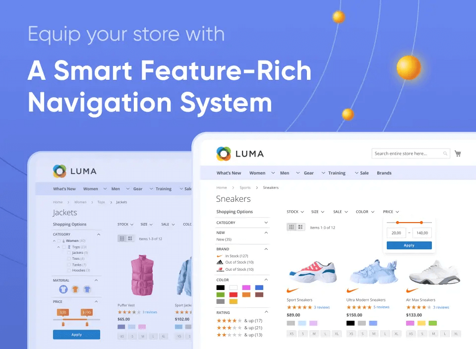 Magento 2 Layered Navigation Extension, Ajax Filter for Improved Layered  Navigation, Custom Product Collection, Horizontal Category Filter