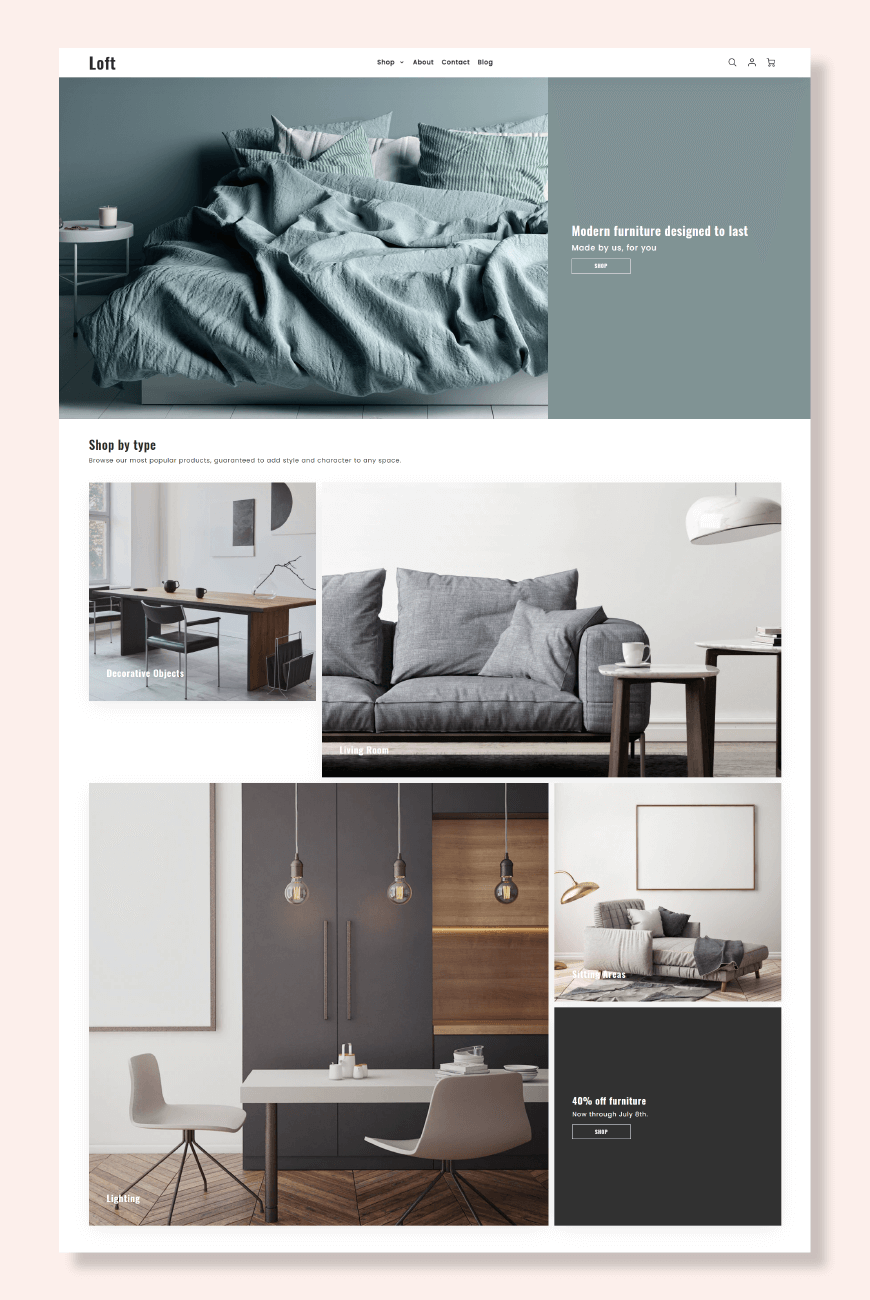 Loft Shopify template