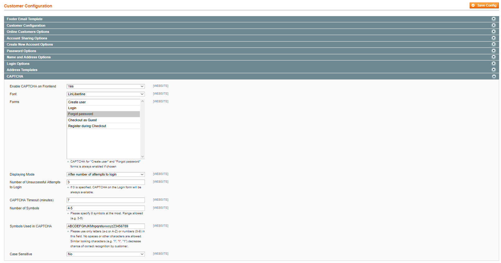 Magento 1 customer captcha