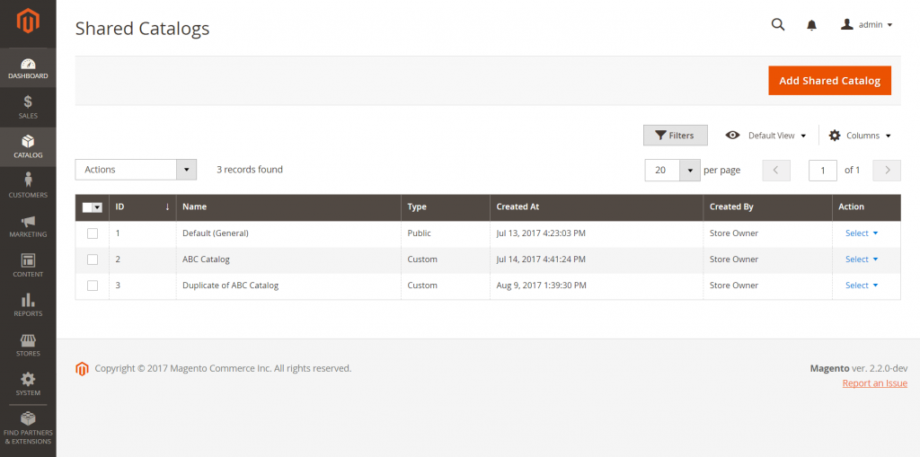 magento personalized catalogue