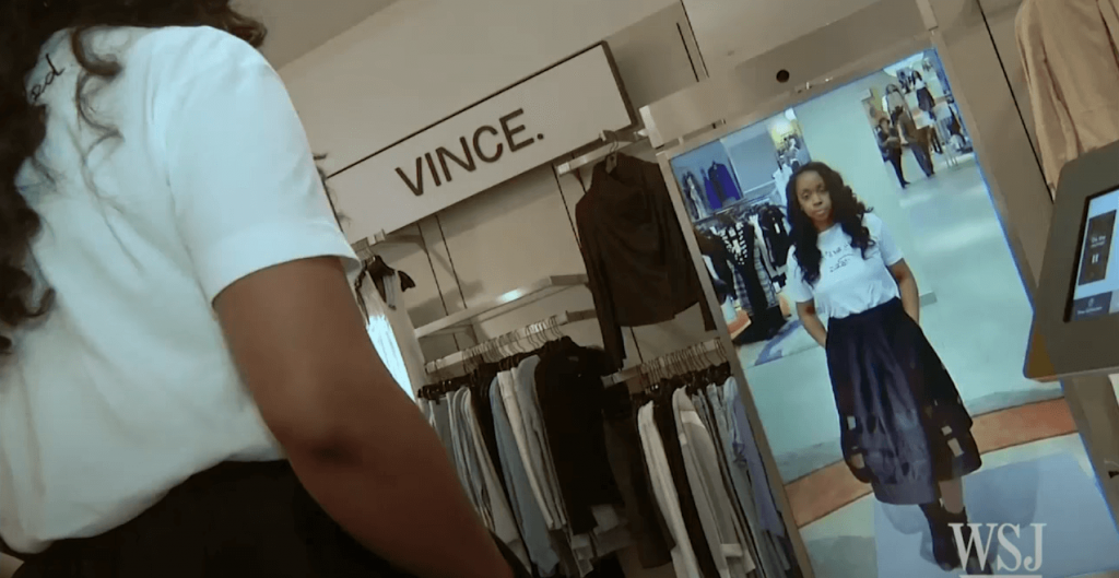 recording mirror in dressing room