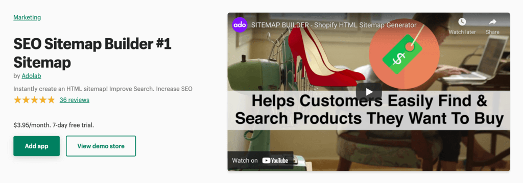 Shopify SEO Sitemap Builder