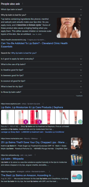 SERP example