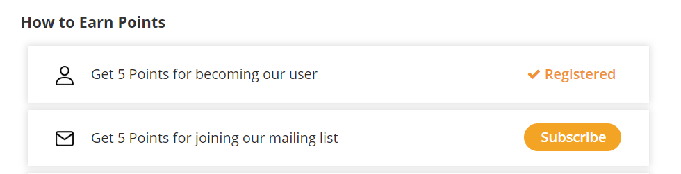 Subscribe to earn points Subscribe to earn points - SimiCart Loyalty Program