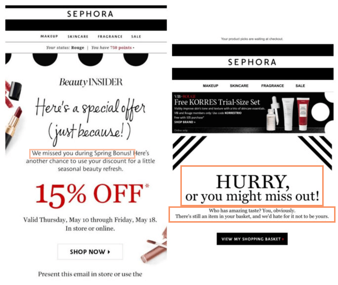 conversational copywriting content in email