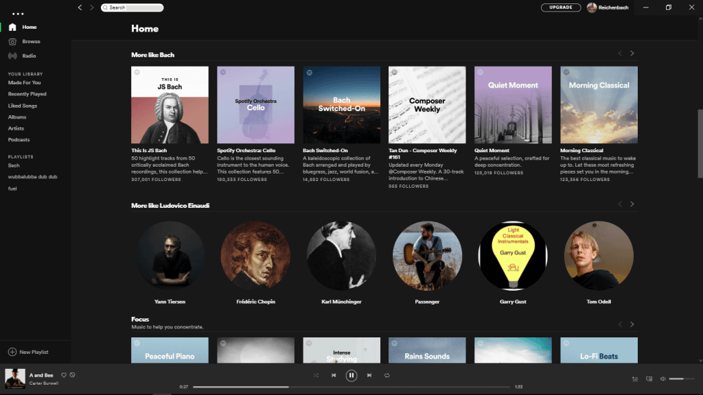 Spotify Desktop App interface