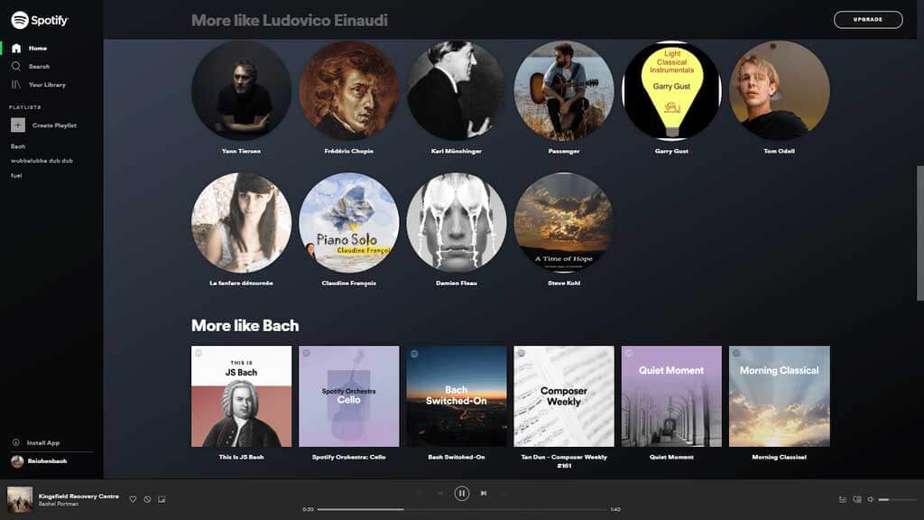 Spotify PWA interface