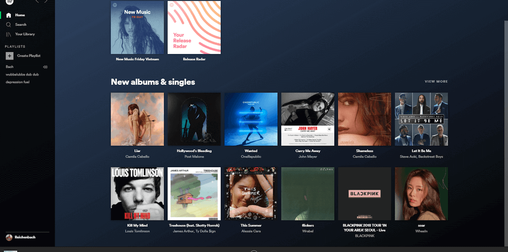 Desktop Spotify PWA UI