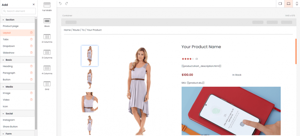 Tapita product detail page builder