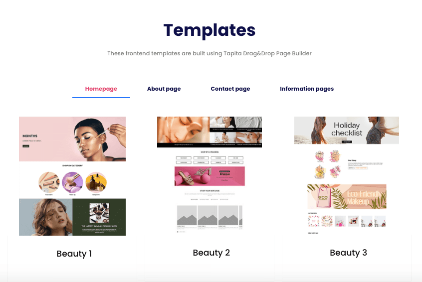 Tapita templates