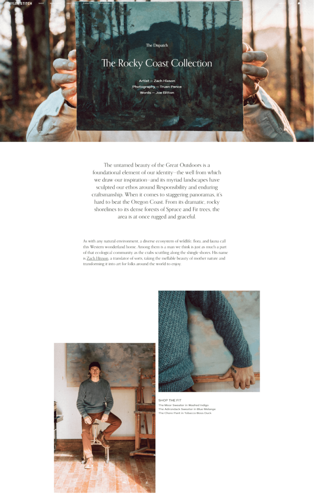 Taylor Stitches Shopify blog.