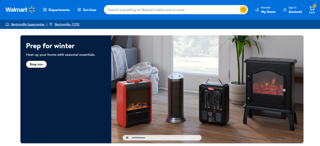 Walmart website