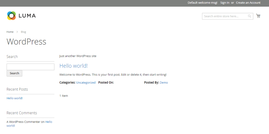 Wordpress blog