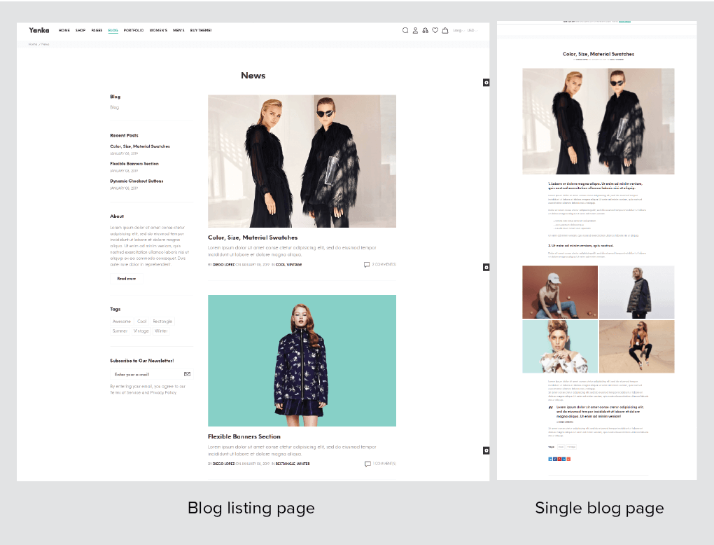 Yanka Shopify themes