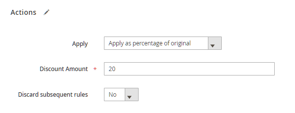 Catalog price rule - action