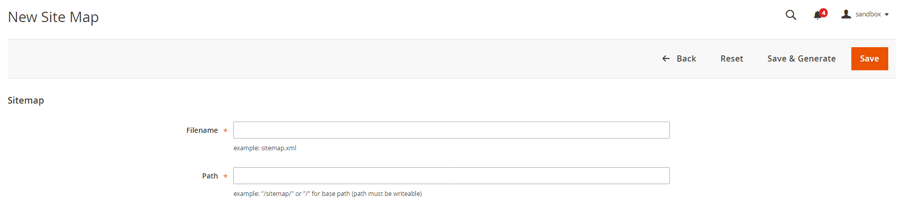 magento 2 add sitemap