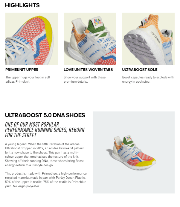 Adidas product highlight