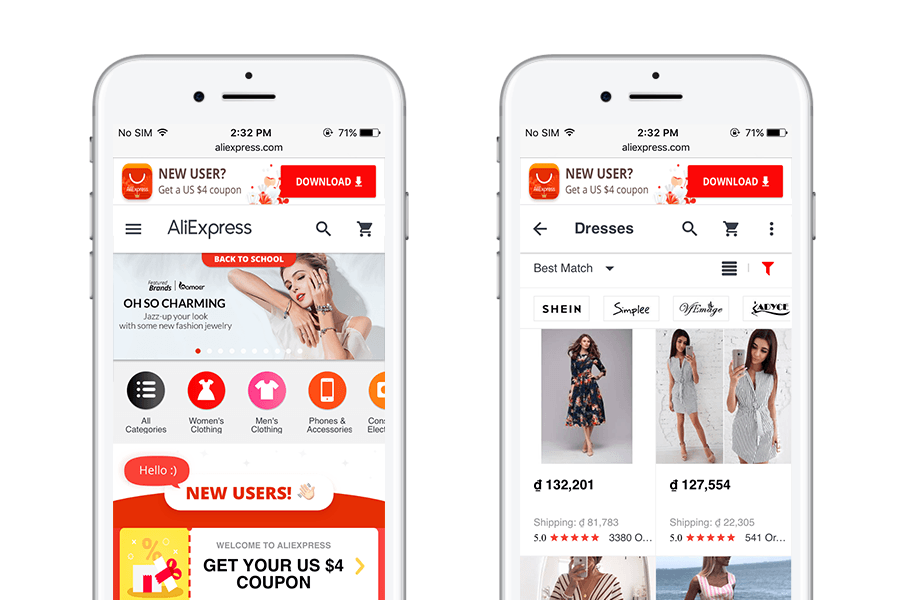 AliExpress - 10 best progressive web apps for ecommerce 2018