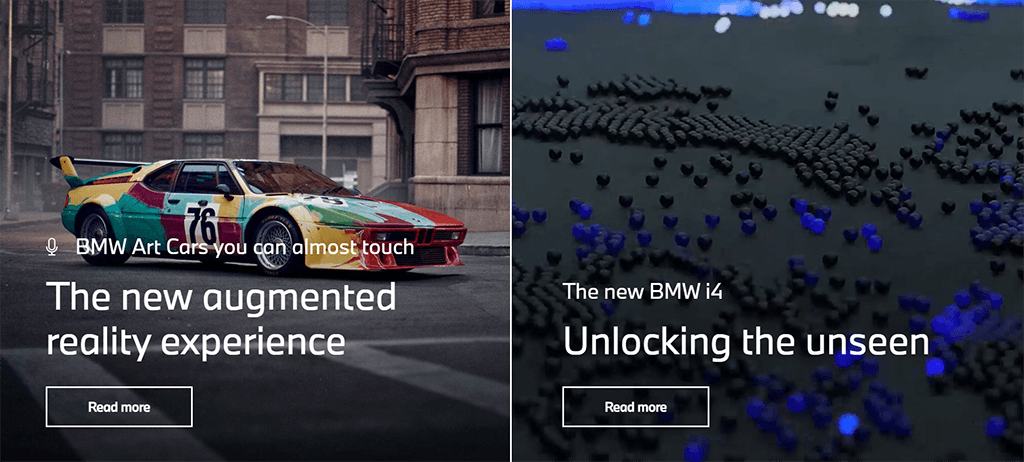 BMW PWA on desktop