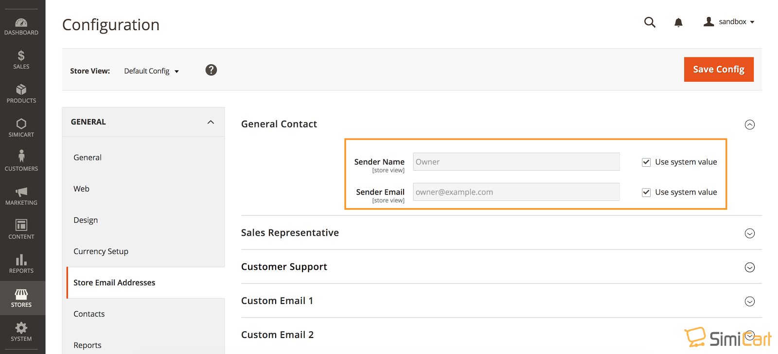 change email address