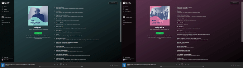 Spotify PWA: in-app colors