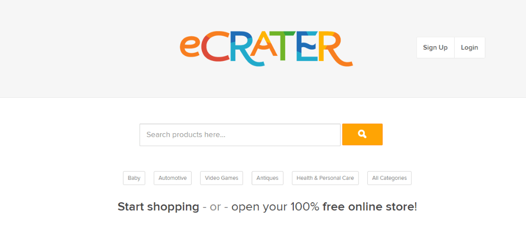 eCRATER website