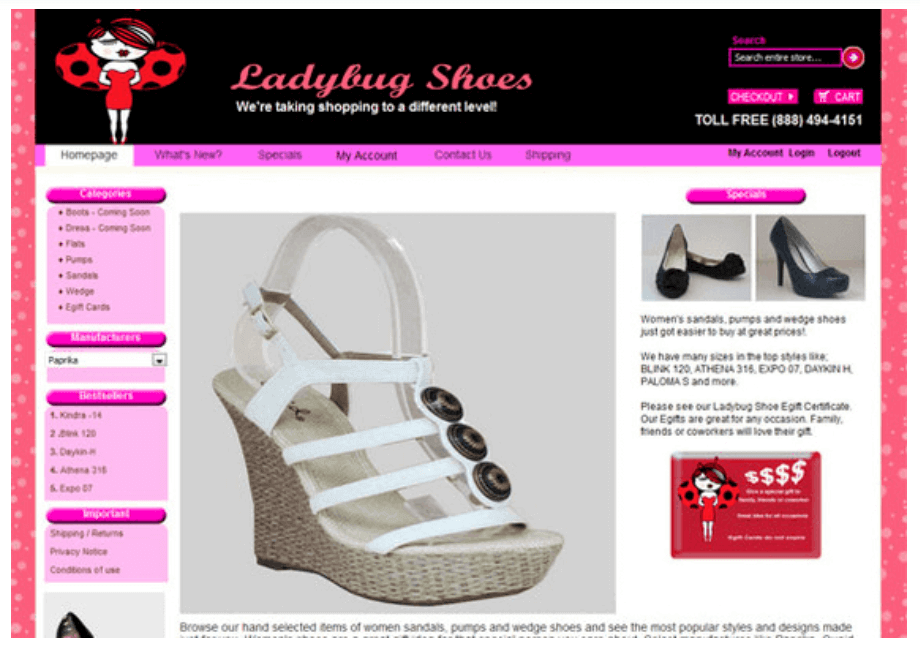 Example of ugly site