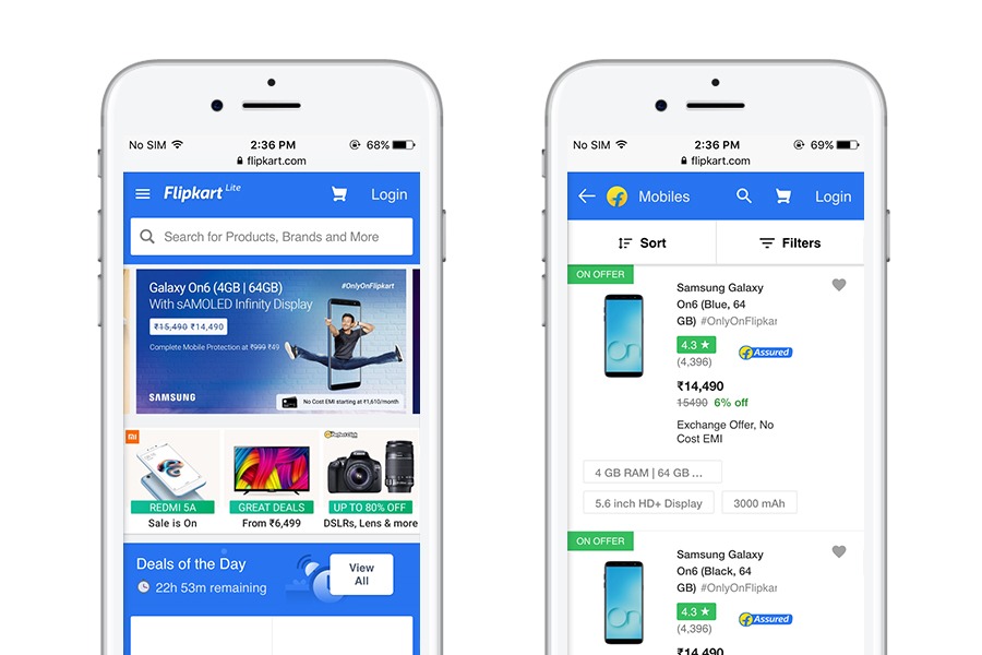 FlipKart - 10 best progressive web apps for ecommerce 2018