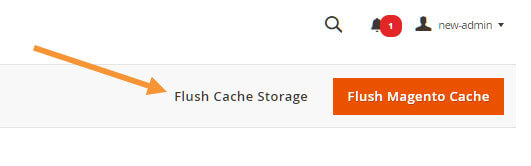 Flush cache storage Magento 2