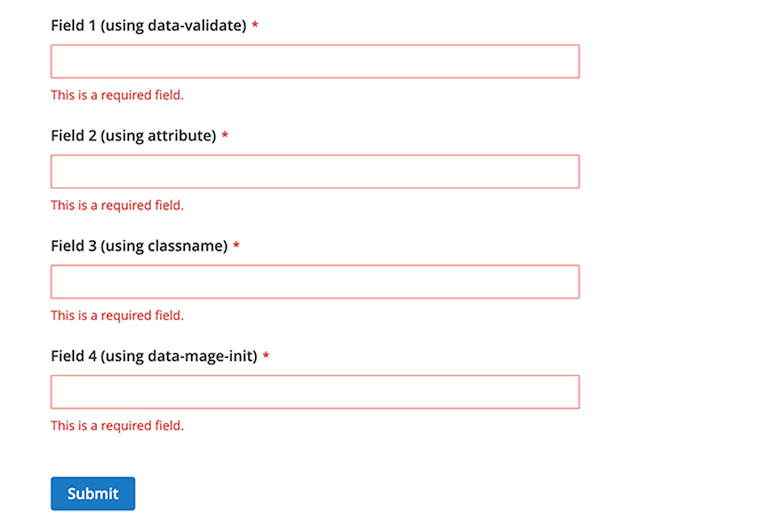 Form validation in Magento 2