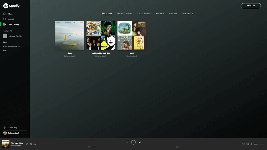 Spotify interface