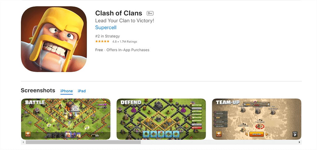 Clash of Clans game screenshots