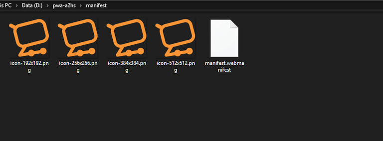 generated web app manifest
