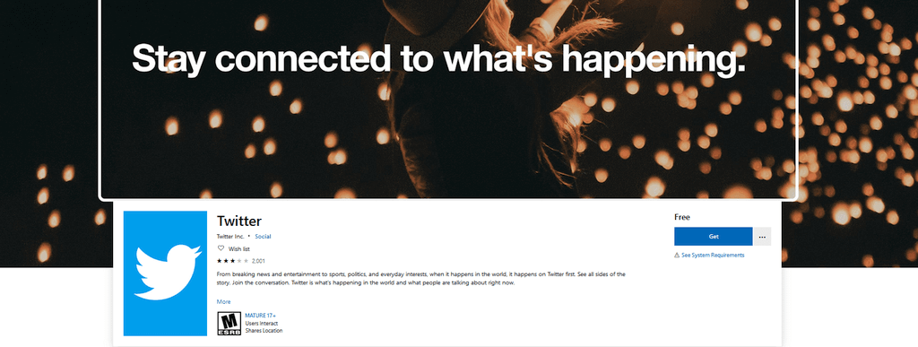 Get Twitter PWA - Microsoft Store