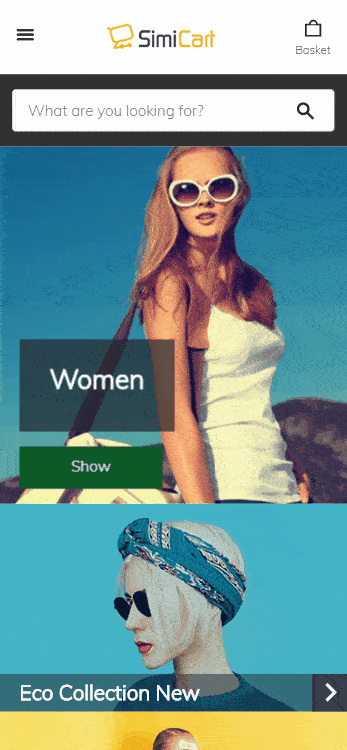 SimiCart Homepage Module: Banner Slider on mobile